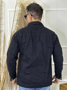 Men's Denim Jacket - Black - View 3