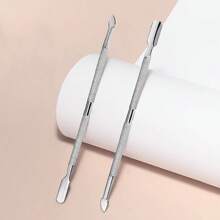 2pcs/Set Stainless Steel Cuticle Nipper & Pusher, Manicure Tool Kit