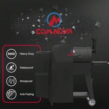 Cubierta para parrilla Comnova para Pit Boss 820-850 - Parrilla Z 700 - Cubierta premium impermeable y resistente para ahumador de pellets Pitboss, cubierta de BBQ de pellets de 600D para Pit Boss 820 Deluxe, Pro 850 y parrilla Z 700 - Negro - Pit Boss 820D - Ver 3