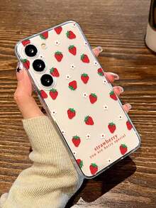 草莓图案透明彩绘防摔手机壳，兼容三星 Galaxy S25/S25PLUS/S25 Ultra/A16/A36/A26/A56/A50/A12/A32/A52/A72/A51/A21S/A13/A14/S24/S24PLUS/S24Ultra/S20/S23/S22/A53/S20FE/S21，兼容小米 11/12Pro/12/12X/13Pro/14Pro/15Pro/X3pro，兼容 Redmi 10/9/Note9/12c/Note11pro/Note8Pro/9C/9a，国际版，非国内版 - 彩色 - 查看 6