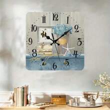 10-Inch Square Vintage Style Wall Clock, Creative European Design, Suitable For Living Room, Bedroom, Study, Office, Dining Room, Cafe, Bar, Home Decor Room Decor Clock Wall Bedroom Decor Dormitory Decor Back To School School Decor School Surprise
