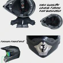 AD 1 szt. kask motocyklowy/terenowy, kask ochronny na rower elektryczny/rower, całoroczna czapka do jazdy górskiej/zjazdowej, unisex