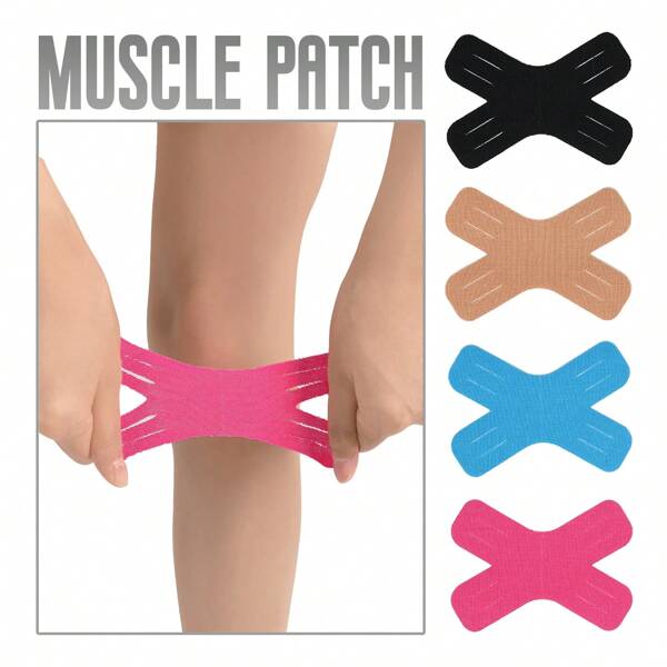 20pcs Multicolor X-Shape Knee Muscle Tapes, Marathon Running Sports Knee Muscle Tapes, Exercise And Fitness Muscle Tapes Gym Accessories Knee Support Sports Knee Pads Gym Knee Pads