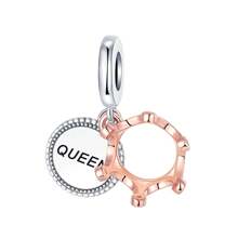 Silver Plated Charm Lifes A Camble Mom Is The Queen Lion Love Crown Series Charm Bead Is Suitable For Diy Female Bracelet Pendants