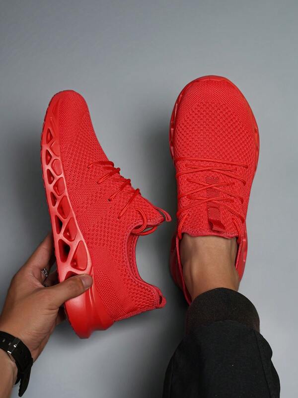 Adidași sport casual pentru bărbați, respirabili, cu talpă groasă, la modă, ușori, respirabili, cu goluri, alegere elegantă și convenabilă pentru uzura zilnică