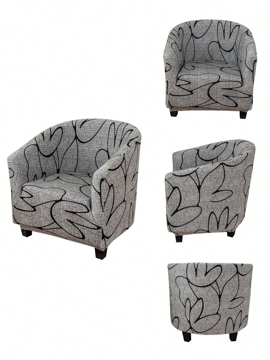 1 件，弹性 T 形印花，家居用品，四季沙发套，全套，沙发套，防尘罩，适合婚礼、餐厅、办公室、宴会，四季皆宜 - 彩色 - 查看 1