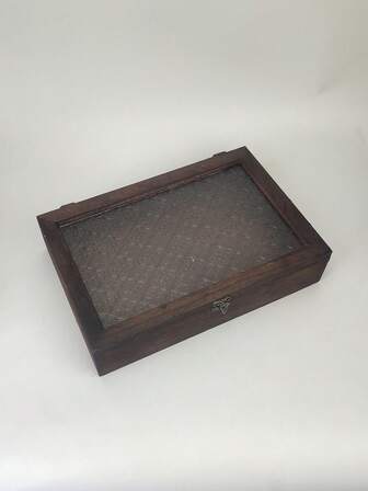 1 st. förvaringslåda i trä för antik heminredning, kosmetika- och diverse förvaringsskåp för kvinnor, förvaringsorganisatör, researtiklar, presenter, tillbaka till skolan