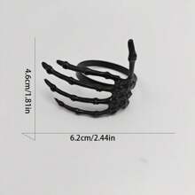 Factory Directly Selling Halloween Ghost Hand Napkin Rings, Red And Black, Simple Ghost Party Napkin Rings, Bulk