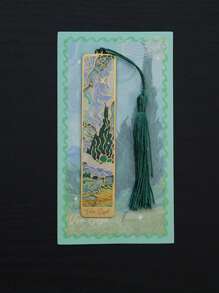 1 Metal Bookmark With Tassels, Gold Hollow Bookmark, Van Gogh Oil Painting Themed Bookmark, Reading Accessory Gift, Suitable For Book Lovers, Writers, Readers, Students, Teenagers, Men, Women, And Adults. This Is The Perfect Gift For Family Or Friends. Back To School Supplies