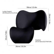 1pc Soft & Comfortable Memory Foam Neck Pillow & Lumbar Cushion, Neck Support, Car Interior Seat Accessory