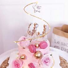 Decoración de pastel, bolas espirales de oro y plata, árboles de deseos, decoración superior del pastel de boda, decoración de pastel de cumpleaños, detalle