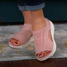 Zapatos de mujer, zapatos casuales de arena y deportivos, cuña de arena para playa, plataforma romana de arena, verano 2024