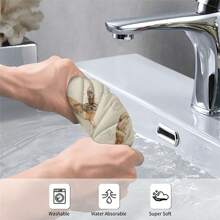 2 Peças, Toalhas de Mão, Toalhas de Cozinha com Grade Geométrica para Assar e Cozinhar, Toalhas de Prato, Toalha de Mão com Padrão de Penas em Estilo Fazenda e Decoração de Folhas Sazonais