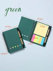 Personalisiertes, personalisiertes Kraftpapier-Notizbuch-Set, inklusive Haftnotizen, Notizblöcke, Notebooks. Individuell anpassbare Namen, Buchstaben, Bilder, Fotos, einfache Memos und Firmenlogos mit Selbstdefinition, Besprechungsaufzeichnungen. Schulmaterial, Schulanfang, Schule, Schulanfang. Geschenk für die Schule