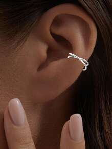 1 pièce Boucle d'oreille à tige en forme de croix en argent sterling 925, boucle d'oreille de déclaration hypoallergénique pour femme