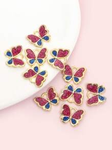 10pcs Cute Vibrant Candy Color Butterfly Charms - Perfect For Girls Jewelry Making, Fashion Necklace, Bracelet, Earrings, Keychain, Phone Chain & & Other Hanging Decorations DIY Multicolor Butterfly-Shaped Accessories - Ideal For Spring Summer Dressing Accessory