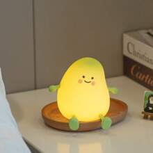 Mango LED Night Light, Touch Control Rechargeable Green Mango LED Night Light, Suitable For Bedroom And Living Room Modern Table Lamp