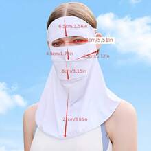 Máscara facial de estilo bohemio de unicolor, protege con precisión el rostro y el cuello, material ligero y transpirable que evita la pegajosidad, adecuada para deportes al aire libre, vacaciones en la playa y talla grande escenarios, afronta fácilmente el verano caluroso, ¡salidas despreocupadas y con estilo!