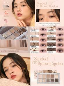 Rom&nd Romand Better Than Palette #12 SANDED BREEZE GARDEN Eyeshadow Palette, Natural Daily Makeup Shades, Easy To Blend, Vivid Colors, Velvet Texture, Matte & Shimmer Finishes, High Pigmentation, Long-Lasting, K-Beauty, 8.3g/0.29oz - #12 SANDED BREEZE GARDEN - 查看 7