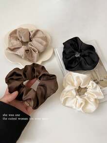 12/10/9/6/5/4/3/2/1 sztuk damskich, jednolitych kolorów, satynowych, jedwabnych gumek do włosów, miękkie, satynowe, elastyczne gumki do włosów, nieuszkadzające, odpowiednie do wysokiego kucyka i noszenia na co dzień