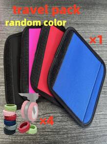 1pc Fashion Luggage Handle Wrap - Luggage Tag Identifier, Suitable For Travel, Cruise, Airplane, Fits Most Luggage Handles, Luggage Handle Grip Cover, Trolley Handle Sleeve, Mobility Aid Handle, Wheelchair, Elderly Grab Bar, Stroller Handle Protection, Random Color