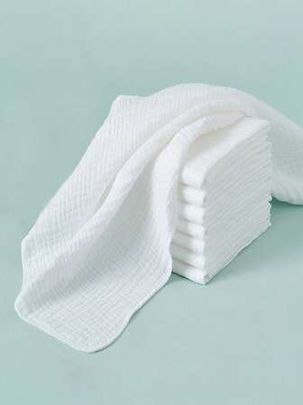 8Pcs Washable Reusable Double Layer Soft Baby Towels,Soft, Absorbent Towel