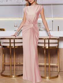 Women Summer Sleeveless Patchwork Bodycon Long Dress Sexy Elegant Party Dress Prom Outfit