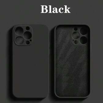 1pc Silicone-Like Liquid Phone Case With Luxury Velvet Lining, Suitable For Apple////Honor/Redmi IP16 Pro Max, 15 Pro Max, S23 Ultra, S24 Ultra 5G