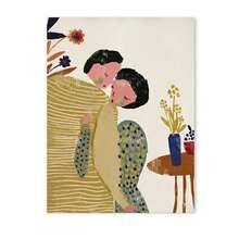 1 Pc Optional Frame Posters Wall Arts Abstract Painted Woman Couple Art Wall Art Animal Modern Nordic Canvas Painting Poster Living Room Bedroom Home Decor Wall Art ,Wall Art With Frame