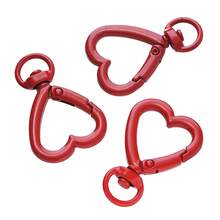 5pcs Colorful Swivel Heart Lobster Clasp Hooks Keychain Spring Clasp Connector For Bag Dog Chain DIY Jewelry Making Findings - Heart Keychain - View 20