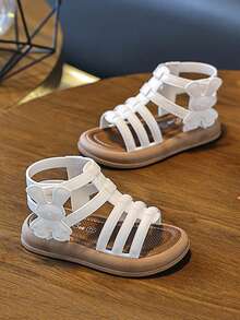 A Pair Of Spring And Summer New Fashionable Roman Sandals For Children, High Top Children's Slippers - White - View 8