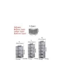 1 件多层无纺布悬挂式储物袋，可悬挂厨房/壁橱收纳袋，多功能储物袋 - 灰色 - 查看 4