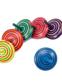 1/6/10/20 Pcs Wooden Table Top Spinning Tops, Wooden Toys, Mini Gifts, Party Favors, Holiday Presents, Retro Classic Keepsake Soap Gift Set