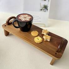 Rosewood Dessert Display Stand, Kitchen Countertop Spice Rack & Removable Wooden Serving Board For Home Decor, Ideal For Sushi & Appetizer Display - Brown - View 3