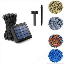 Outdoor IP54 Solar LED Lichterkette, geeignet für Weihnachten, Hochzeit und Garten - Weltraum-Thema, Knopfsteuerung, Nickel-Batterie, Blinkfunktion, Kunststoffmaterial - 1 Stück - Verschiedenfarbig - Übersicht 9