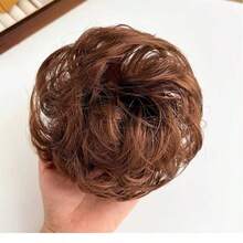 LYSW Haargummi für Dutt-Frisuren für Frauen, lässiger halber Dutt Doppel-Pferdeschwanz Blüten-Haarband, flauschiger natürlicher Fake-Haar-Dutt Haaraccessoires HA2727, Haargummi Haarbänder Kopfschmuck Gummibänder Haargummis, Festival, Party - Verschiedenfarbig - Übersicht 15