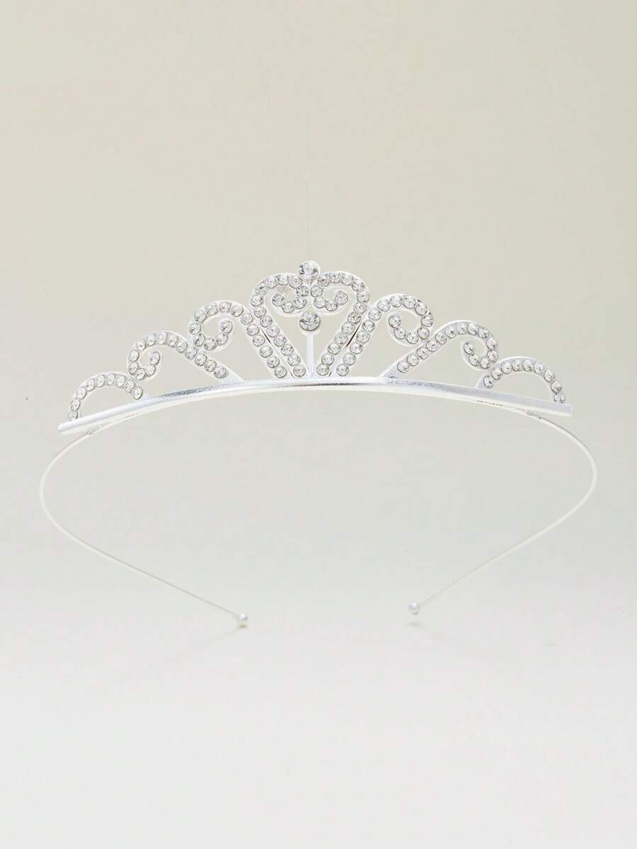 1入組水鑽皇冠頭髮配飾髮箍