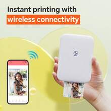 HPRT  Pocket-Sized Wireless Photo Printer, Instant HD Printing Via  Technology, IOS/Android Compatible, Stunning Colors & Ultra-Portable For Travel - White - View 3