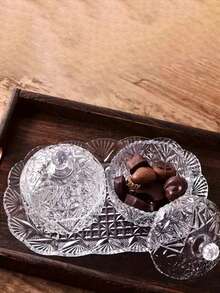 Tarro de almacenamiento con diseño de corona de cristal y estrella completa, tarro de caramelos/frutas secas para la sala de estar, tarro grande de azúcar para la cocina, joyero para regalo festivo, tarro de almacenamiento avanzado y colorido, material que inspira confianza para su uso.