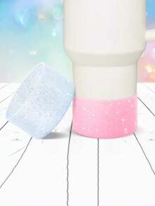 1 件硅胶闪光杯套，防滑，耐热，玻璃杯垫 - 彩色 - 查看 9