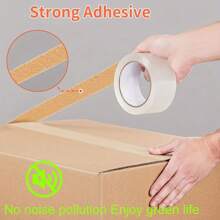 6 卷透明 PVC 包装胶带，重型、静音、防水，BOPP 胶带，适用于纸箱密封、工业包装、办公室、邮寄、工艺品、自行车车把、墙壁