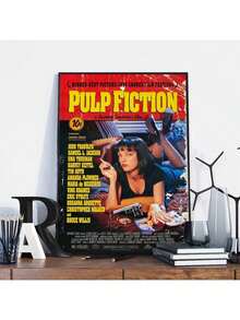 HALFLEMART 1 szt. Oprawiony plakat na płótnie w stylu vintage, malarstwo na okładce postaci filmowych, sztuka ścienna na płótnie, do wystroju salonu i sypialni