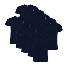 Roly Pack 10 Camisetas Básicas Unisex - Manga Corta - 10 Camisetas de Algodón - Tallas S a 2XL - Amplio Surtido de Colores - Gramaje: 150 G/m²  Estilo casual-minimalista  Liso  Todo  Regular        - Pack Camisetas - Azul Marino - Ver 1