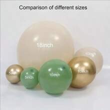 150pcs Elegant Balloon Garland Arch Kit In Grey, Green & Golden - Ideal For Weddings, Jungle Parties, Graduations & Gender Reveals - Includes White Sand Chrome Plated Metallic Balloons