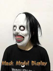 1 pieza de máscaras de terror, máscaras de Halloween, máscaras de diablo sonriente de terror, accesorios de disfraz, adecuadas para fiestas de disfraces de Halloween, accesorios de juego de roles de carnaval
