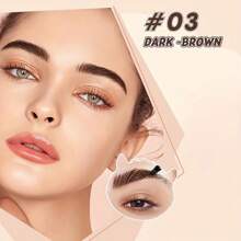 1pc Dual-Ended Eyebrow Pencil With Brush, Waterproof And Sweat-Proof, Smudge-Proof And Transfer-Proof