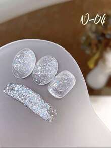 MISS SHAKA 10ml Spring Summer Nails Hot Selling Super Flash White Pink Blue Broken Diamond Gel Nail Polish 2025 Whitening New Style Nail Salon Nail Art Home DIY Nail Design For Women And Girls Nail Supplies