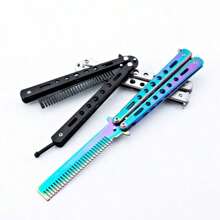 Foldable Butterfly Hair Comb For Outdoor Practice Whipping - Beneficial For Hand Exercises - Suitable As Birthday/Festival Gift