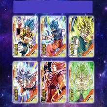 bandai 1 Paquete/5 Piezas Tarjetas de Goku hijo, Vegeta Saiyajin, Cartas raras de colección de intercambio TCG de Anime de Batalla como regalo y juguete