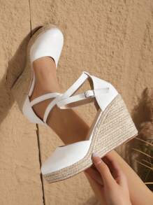 Sandalias de verano cómodas y casuales para mujer con suela gruesa y cuerda